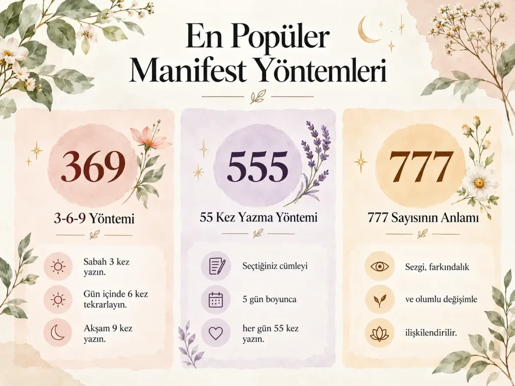 en popüler manifest yöntemleri